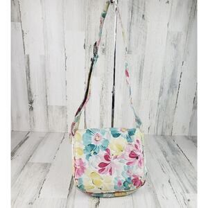 Viva of California Crossbody White Multicolored Floral Purse Women's Bag